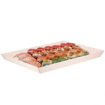 Bandejas Sushi De Madera Tipo Samurai (39x28x3cm) Pack De 1 Unidades