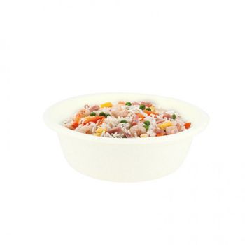 Bowl De Fibra Blanco Bio Compostable (350ml) Pack De 50 Unidades