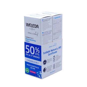 Duplo Dentífrico Salina Weleda - 2ª Unidad 50% Dto.- 75 Ml