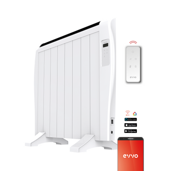 Emisor Térmico Evvo C8 Blanco, 1.200w, 8 Elementos, Wifi, Control Remoto, Temporizador