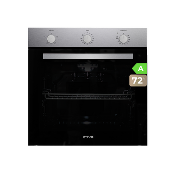 Horno Integrable Evvo H10, Clase Energética A, 72l De Capacidad, 4 Programas, Inox