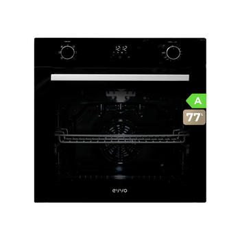 Horno Integrable Evvo H20, Clase Energética A, 77l De Capacidad, 7 Programas, Negro