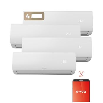 Aire Acondicionado Split Evvo Clima Wifi 4x1 39.000 Btu (9.000 + 9.000 +9.000 +12.000)