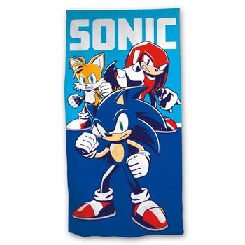 Toalla De Playa Infantil Microfibra Estampada Sonic 097snc-btm 70x140 Cm