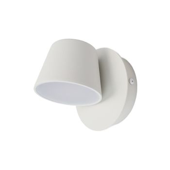 Aplique De Pared Led Alpinaluz "flexcup" 6w 2700k Diseño Rotatorio, En Blanco