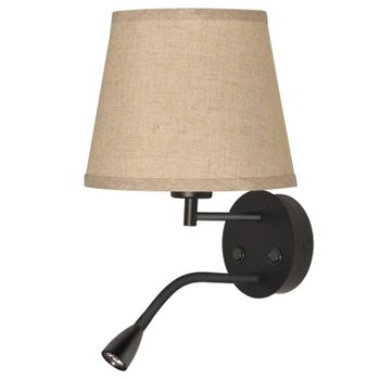 Aplique Alpinaluz Led Pared 3w "holiday" Con Luz Lectura, En Beige