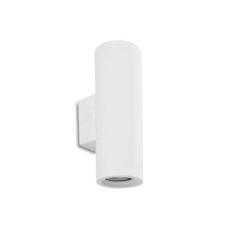 Aplique De Pared Alpinaluz "duo" Luz Dual Arriba Y Abajo, Aluminio Blanco, 2 Casquillos Gu10