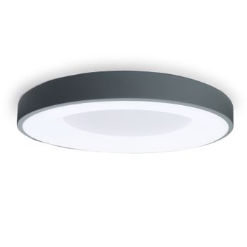 Plafón Led Alpinaluz Circular Ø50 Cm 40w Philips Driver 5000lm En Gris