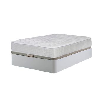 Cama Canape Abatible Atenas Blanco 90x190 Cm + Colchon Top Viscoelastico De 28 Cm