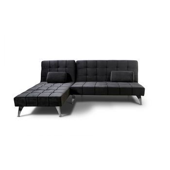 Sofa Cama Chaise Longue Keren Xs 198cm Negro