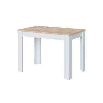 Mesa De Comedor O Cocina Rustic 140cm Blanco Y Cambria