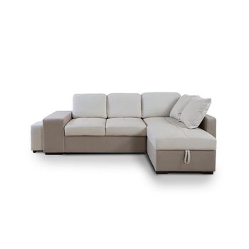 Sofa Cama Chaise Longue Stacy 250cm Beige, Chaise Derecho