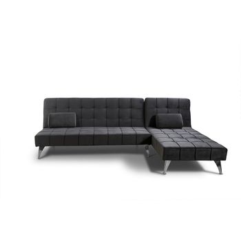 Sofa Cama Chaise Longue Keren 230cm Negro