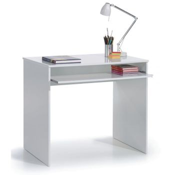 Mesa De Escritorio Ijoy Con Bandeja Inferior, Blanco 90x79 Cm