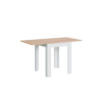 Mesa Auxiliar Extensible Feroe 134cm. Comedor O Cocina Blanco Y Cambria