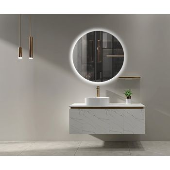 Espejos Con Luz Led Para Baño, Espejo Redondo, Retroiluminado, Luz Calida, Espejo Para Dormitorio, Vestidor - Ø 60cm - Opor001/60c