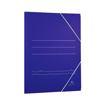 Carpeta Cartón Azul Cuarto Goma Solapa