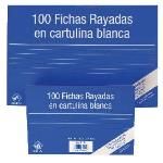 Mariola Pack 100 Fichas Rayadas Cartulina Dimensiones 95x65 Mm Ref.3111r