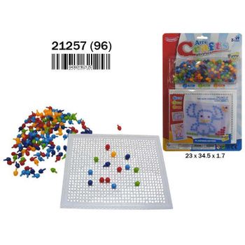 Juego Mosaico Con 180 Pinchos De Colores 23x34,5x1,7 Cm (rama - 21257)