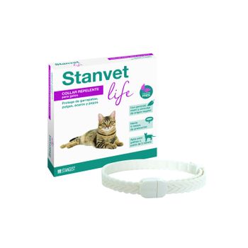 Stangest Collar Stanvet Life Gatos Premium Collar Repelente Protege De Garrapatas, Pulgas Y Mosquitos Sin Insecticidas Resistente Al Agua 37 Cm