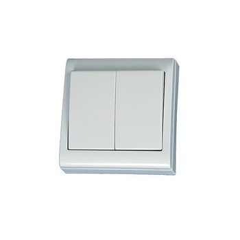 Doble Interruptor De Superficie Blanco Lg80 Focus