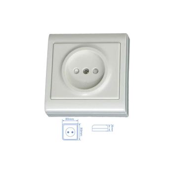 Base Superficie Sin Pozo 80x80mm Blanco 16a 250w Gsc Evolution.