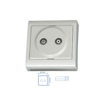 Base Superficie Fm 9.5mm  80x80mm Blanco 16a 250w Gsc Evolution.