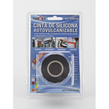 Cinta Silicona Autovulcanizable 25mmx 3mt Negra Target