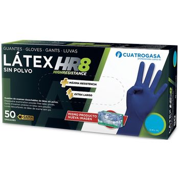 Guantes Cuatrogasa HR8 de Alta Resistencia - Talla Pequeña (S), Caja 50 unidades