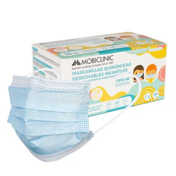 50 Mascarillas Infantiles Quirúrgicas Iir (o Adultos Talla Xs)  006€/ud Mobiclinic Sin Grafeno  Caja 50 Uds