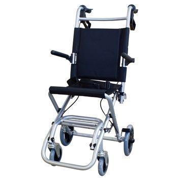 Silla De Ruedas Para Tránsito Asiento 34 Cm Plegable Aluminio Frenos En Manetas Negro Júpiter Clinicalfy