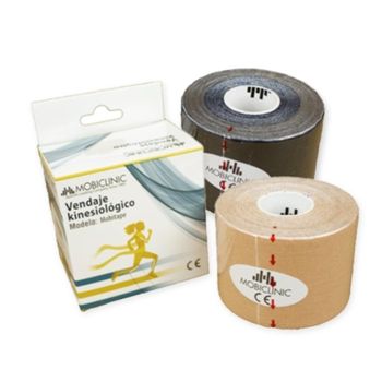 Pack 2 Kinesiotape Venda Neuromuscular Mobiclinic Fitness Adhesiva Elásticas Impermeable Kinesiológica 5x5cm