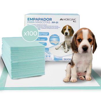 Empapador Para Perros 100 Uds Xl Mobiclinic 56x56cm Desechables Absorbentes Cachorros Toallita Higiénica Adiestramiento Mascotas Gatos