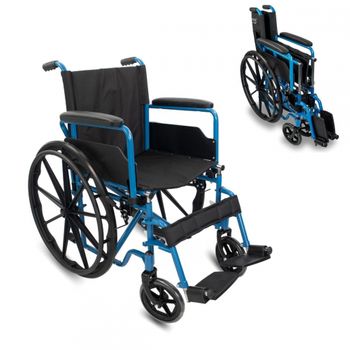 Andador Para Ancianos Mobiclinic Ajustable Plegable Resistente Acero Ligero  Con Asiento 2 Ruedas Emérita Azul con Ofertas en Carrefour