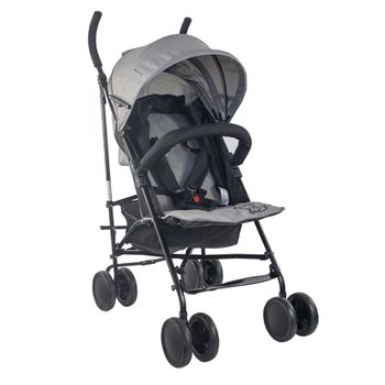 Mobiclinic Kids Carrito Bebe Elefant Plegable Reclinable Ruedas Extraíbles Arnés Ajustable 5 Puntos Ligera Gris