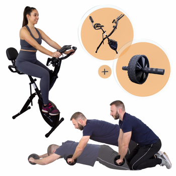 Bicicleta Estática  Plegable  Rueda De Abdominales Multifuncional