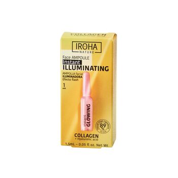 Ampolla Facial Flash Iluminadora Colágeno Iroha Nature 1,5 Ml