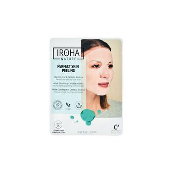 Mascarilla Facial Tisú Peeling Piel Perfecta Ácido Glicólico Iroha Nature 23 Ml