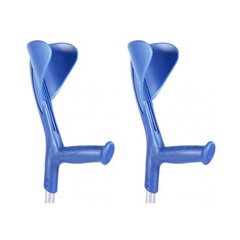 Pack De 2 Muletas Ortopédicas | Bastones Ingleses | Regulables En Altura, Puño Ergonómico | Azul | Aluminio