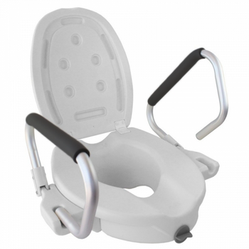 Elevador de WC para adultos con reposabrazos Tajo 19 cm Elevador de WC para  personas mayores blanco