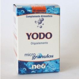 Neo - Yodo Oligoelemento En Microgránulos - 50 Cápsulas - Complemento Alimenticio Para Una Piel Sana Y Buena Salud Hormonal