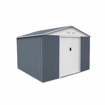 Caseta Metálica Gardiun Bristol 7,74 M² Exterior 321x241x205 Cm Acero Galvanizado Gris Antracita