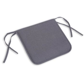 Cojin Para Silla Chillvert Gandía Cuadrado 38x38x3 Cm Gris