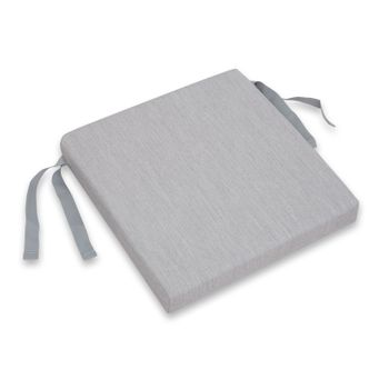 Cojin Para Silla Chillvert Pacific Cuadrado 42x42x6 Cm Gris Claro Desenfundable