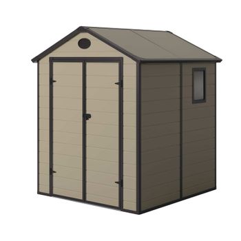 CASETA COBERTIZO RESINA JARDIN TUSCANY EVO 100 PUERTA REVERSIBLE GARDIUN -  CASETAS Y COBERTIZOS JARDIN - CASETAS COBERTIZOS RESINA JARDIN GARDIUN -  Casetas y Cobertizos de Resina para Jardin en España, Piscinas Gre