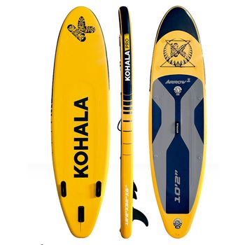 Tabla De Paddle Surf Arrow 1 Color Amarillo - Tipo Beginner - Capacidad Máxima 150 Kg - Aletas 3 (2+ 1) - Devessport