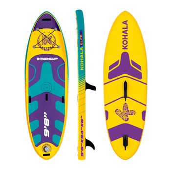 Tabla De Paddle Surf Windsup Color Amarillo - Tipo Allround/windsurf - Capacidad Máxima 140 Kg - Aletas: 1 Normal + 1 De Sistema Usbox - Devessport
