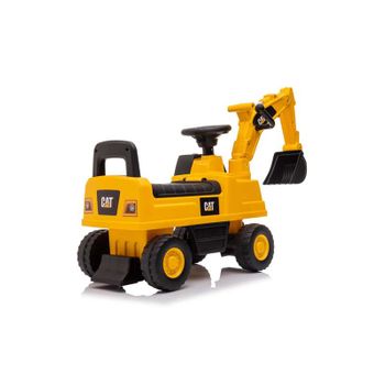 HOMCOM Tractor sin Pedales para Niños de 2-3 Años Excavadora Correpasillos  con Pala Delantera Luces Música y Espacio de Alamcenaje Oculto 90x28x58 cm  Amarillo