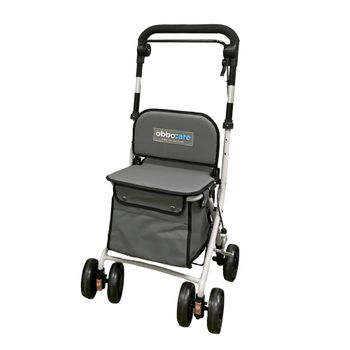 Carro de la compra andador, 4 ruedas, Hasta 120Kg, Plegable, Bolsa, Sistema de frenado, Estampado, Coliseo