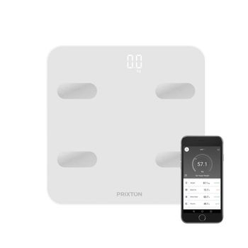 Báscula De Baño Multifunción Bc300 Prixton 13 Funciones Masa Corporal Masa Muscular Bluetooth App Móvil